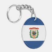 Vlagontwerp West Virginia Sleutelhanger (Voorkant Links)