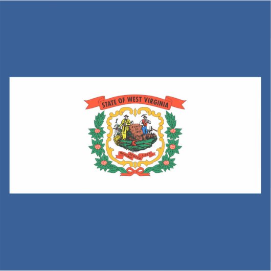 Vlagontwerp West Virginia Sticker (Voorkant)