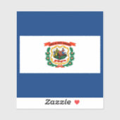 Vlagontwerp West Virginia Sticker (Vel)