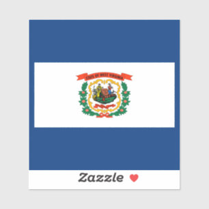 Vlagontwerp West Virginia Sticker