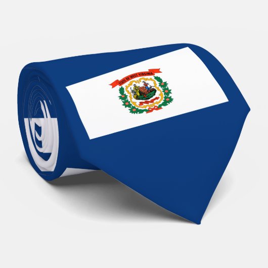 Vlagontwerp West Virginia Stropdas (Opgerold)