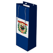 Vlagontwerp West Virginia Wijn Cadeautas (Voorkant Gekanteld)