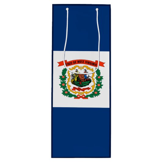 Vlagontwerp West Virginia Wijn Cadeautas (Voorkant)