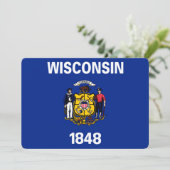 Vlagontwerp Wisconsin State (Staand voorkant)