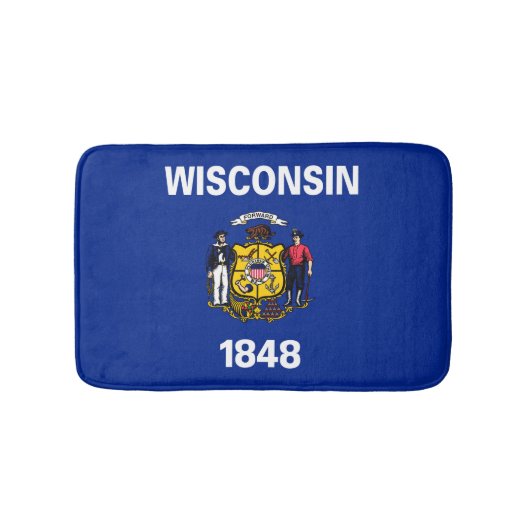Vlagontwerp Wisconsin State Badmat (Voorkant)