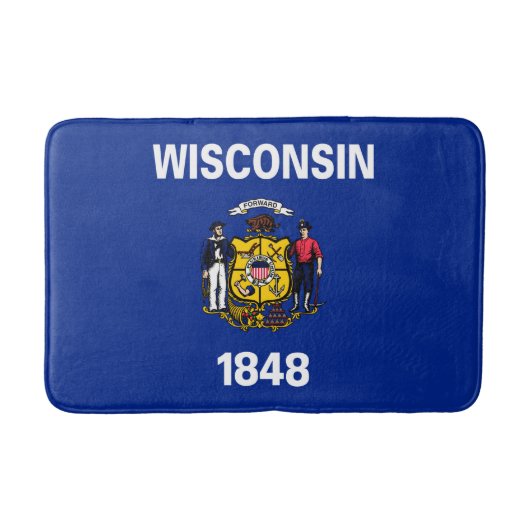 Vlagontwerp Wisconsin State Badmat (Voorkant)