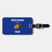 Vlagontwerp Wisconsin State Bagagelabel (Voorkant horizontaal)