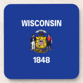 Vlagontwerp Wisconsin State Bier Onderzetter (Voorkant)