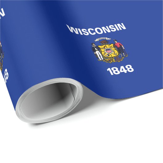 Vlagontwerp Wisconsin State Cadeaupapier (Rol Hoek)