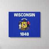 Vlagontwerp Wisconsin State Canvas Afdruk (Voorkant)