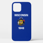 Vlagontwerp Wisconsin State Case-Mate iPhone Case (Achterkant)