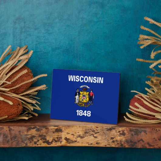 Vlagontwerp Wisconsin State Fotoplaat (Zijkant)