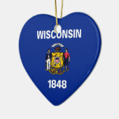Vlagontwerp Wisconsin State Keramisch Ornament (Links)