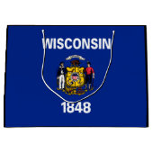 Vlagontwerp Wisconsin State Large Cadeautasje (Voorkant)