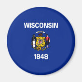 Vlagontwerp Wisconsin State Magneet (Voorkant)