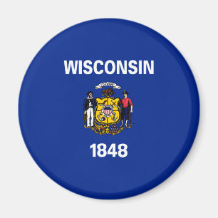 Vlagontwerp Wisconsin State Magneet