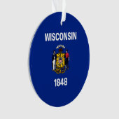 Vlagontwerp Wisconsin State Ornament (voorkant)