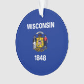 Vlagontwerp Wisconsin State Ornament (voorkant)