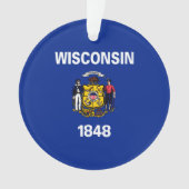 Vlagontwerp Wisconsin State Ornament (voorkant)