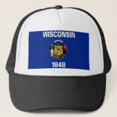 Vlagontwerp Wisconsin State Trucker Pet (Voorkant)