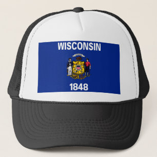Vlagontwerp Wisconsin State Trucker Pet