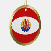 Vlagornament Frans-Polynesië Keramisch Ornament (Rechts)