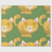 Vlagpapier voor gember kat cadeaupapier (Vlak)