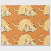 Vlagpapier voor gember kat cadeaupapier (Vlak)