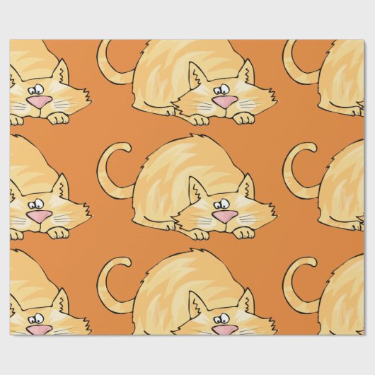 Vlagpapier voor gember kat cadeaupapier (Vlak)