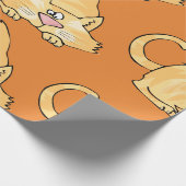 Vlagpapier voor gember kat cadeaupapier (Hoek)