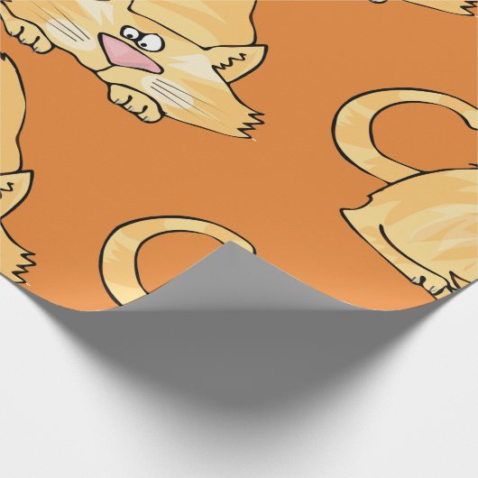 Vlagpapier voor gember kat cadeaupapier (Hoek)