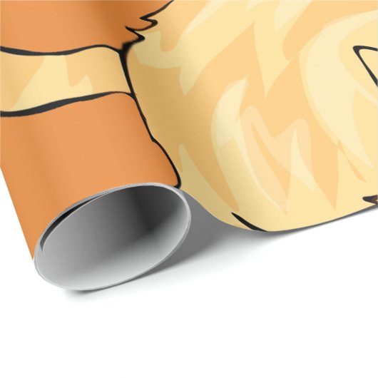 Vlagpapier voor gember kat cadeaupapier (Rol Hoek)