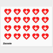 Vlagpatriottisch Zwitserland Hart Sticker (Vel)