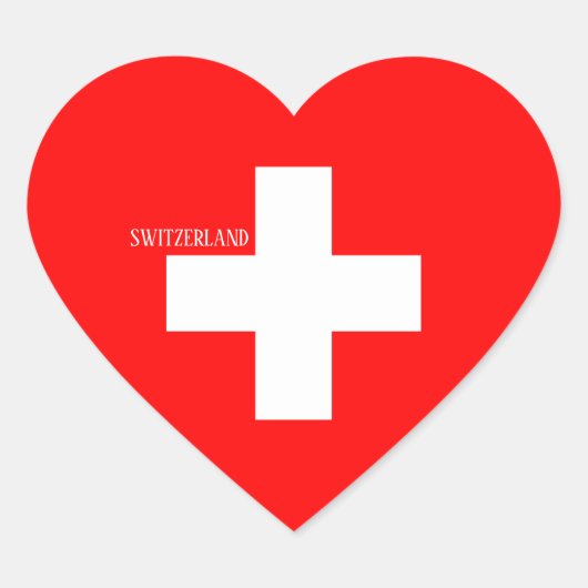 Vlagpatriottisch Zwitserland Hart Sticker (Voorkant)