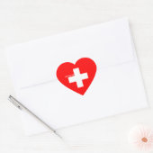 Vlagpatriottisch Zwitserland Hart Sticker (Envelop)