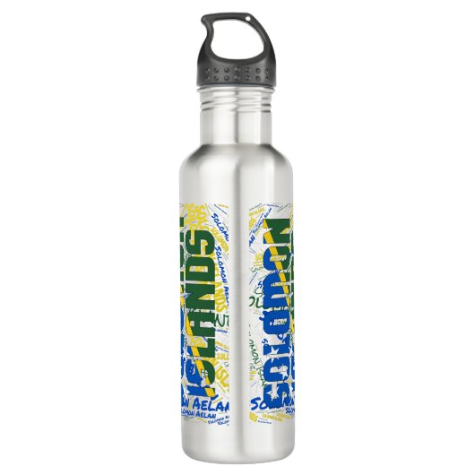 Vlagpatriottische Salomonseilanden Waterfles (Achterkant)