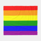 Vlagpatroon Gay Pride Rainbow Fleece Deken (Voorkant (Horizontaal))