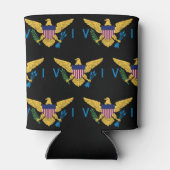 Vlagpatroon van de Amerikaanse Maagdeneilanden, zw Blikjeskoeler (Achterkant)