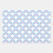 Vlagpatroon van driekleurenregenboogpride inpakpapier vel (Voorkant 2)