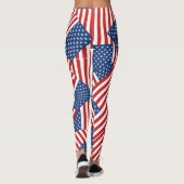 Vlagpatroon Verenigde Staten Leggings (Achterkant)