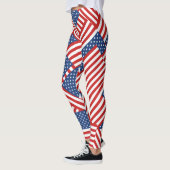 Vlagpatroon Verenigde Staten Leggings (Links)
