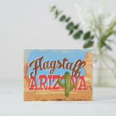 Vlagpersoneel Arizona Vintage Travel Briefkaart (Staand voorkant)