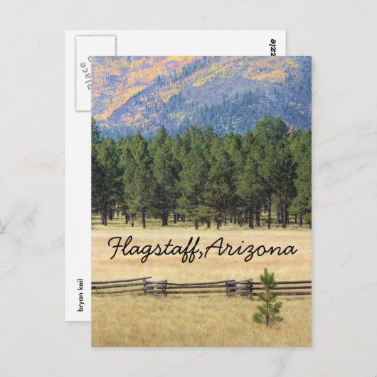 Vlagpersoneel, kleurrijk veld Arizona Briefkaart (Voorkant / Achterkant)