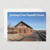 Vlagpersoneel "Old Depot" Arizona Briefkaart (Voorkant / Achterkant)