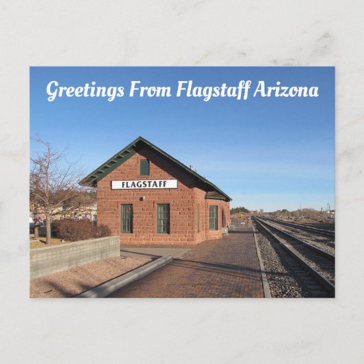 Vlagpersoneel "Old Depot" Arizona Briefkaart (Voorkant)