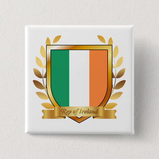 Vlagschild Ierland Vierkante Button 5,1 Cm