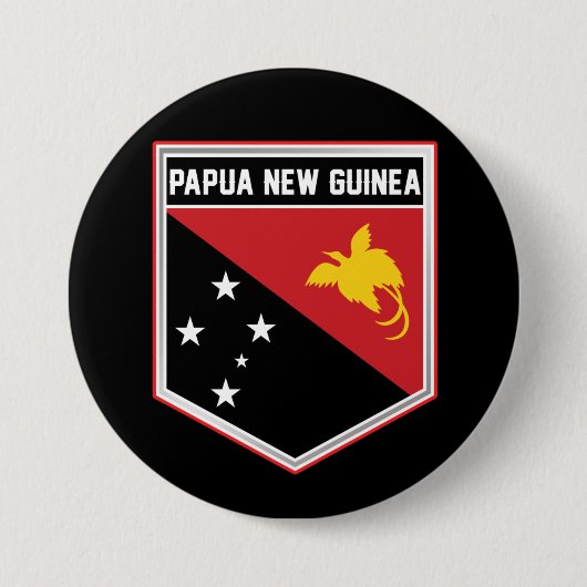 Vlagschild Papoea-Nieuw-Guinea Ronde Button 7,6 Cm (Voorkant)