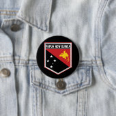 Vlagschild Papoea-Nieuw-Guinea Ronde Button 7,6 Cm (In situ)