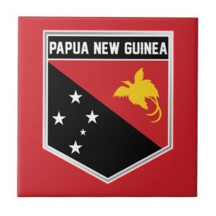 Vlagschild Papoea-Nieuw-Guinea Tegeltje
