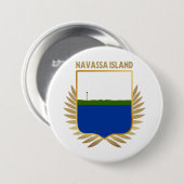 Vlagschild van Navassa Ronde Button 7,6 Cm (Voorkant /achterkant)
